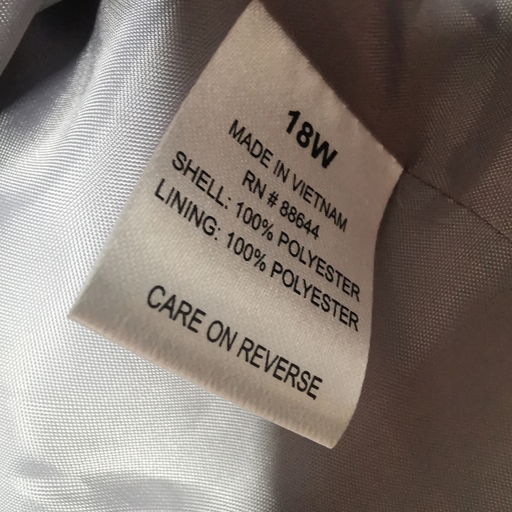 New With Tags (NWT) Emily Women’s 18W Style# 242D726 Washable Gray - Picture 10 of 15